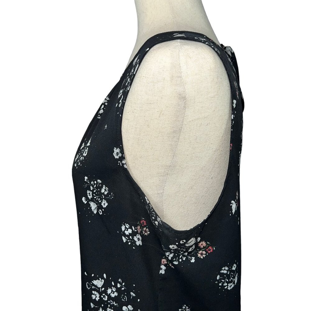 Like new CABI Misty Black Sleeveless Floral Tunic Style 5388 Top Size Me… - Picture 9 of 10
